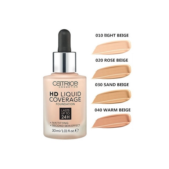 Kem Nền Catrice Bền Màu Che Phủ 24h HD Liquid Coverage Foundation 30ml - Khongcoson