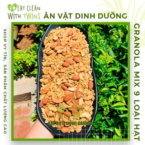 Granola Mix 9 Loại Hạt Không Đường - Ngũ Cốc Giảm Cân Tự Nhiên, Emario Bách Hóa Online, Hộp 250g