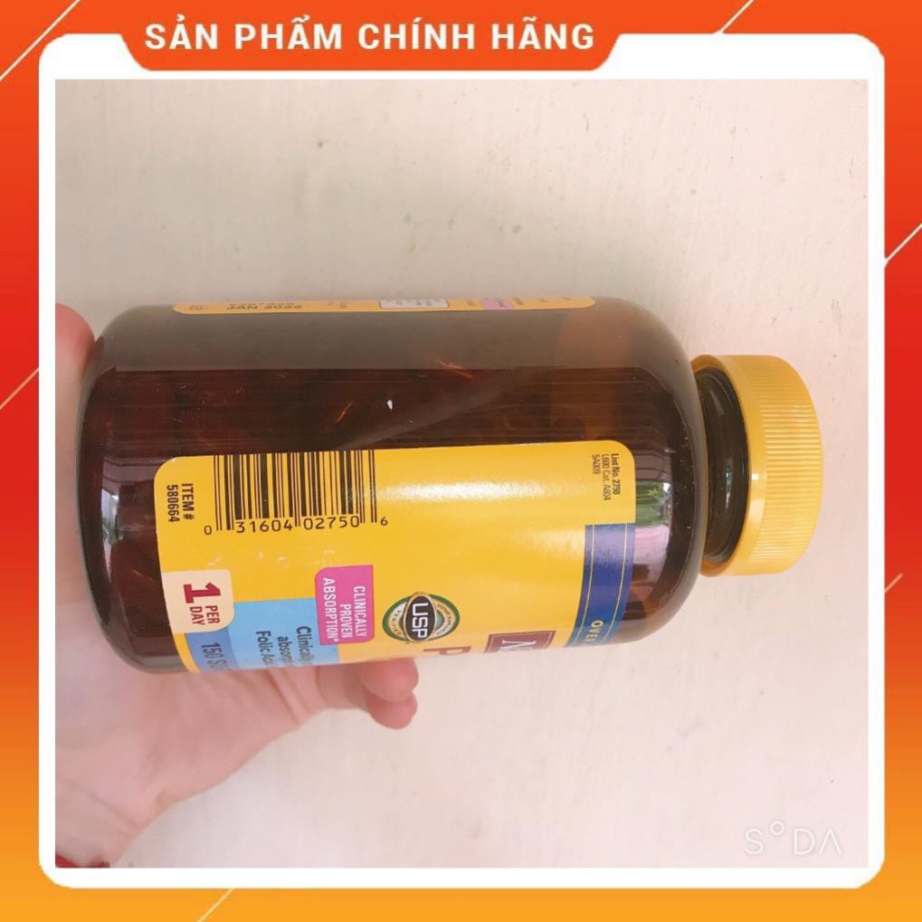 {Date 01/2023} Viên uống bổ bà bầu Nature Made Prenatal Multi DHA - Vitamin Bầu Mỹ bổ sung vitamin & khoáng chất lọ 150v