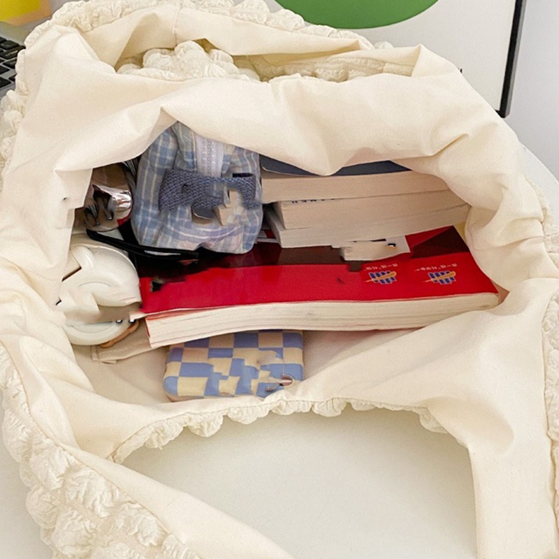 Túi Tote Đeo Vai / Kẹp Nách Xếp Ly Cỡ Lớn Dễ Thương Cho Nữ