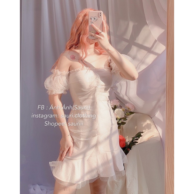 🖤Đầm tiểu thư ren ulzzang trễ vai lưới ngắn xinh xắn vintage retro|Đầm ôm body dự tiệc đuôi cá quyến rũ sang chảnh | BigBuy360 - bigbuy360.vn