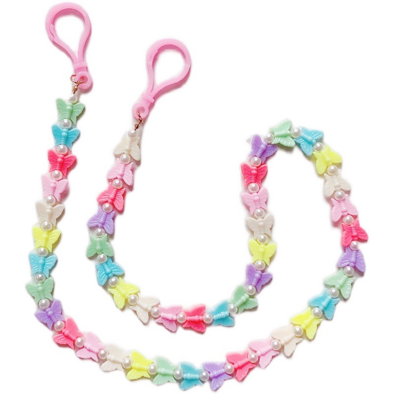 Dây Đeo Mắt Kính Dạng Chuỗi Hạt Hình Bướm Dễ Thương Chống Rơi / Trượt