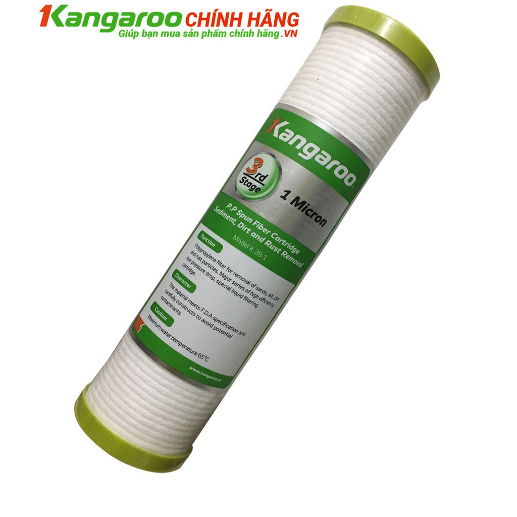 Bộ 3 lõi lọc nước RO Kangaroo số 1,2,3