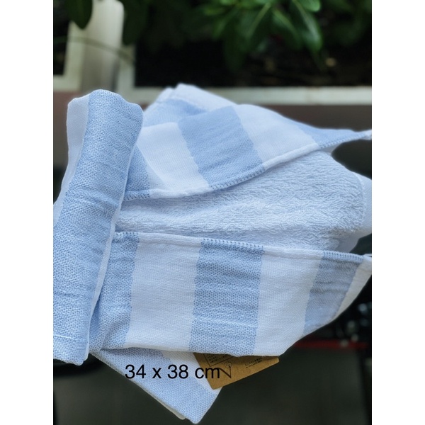 Combo 5 chiếc khăn sữa / khăn mặt xô cotton 2 lớp xuất Nhật