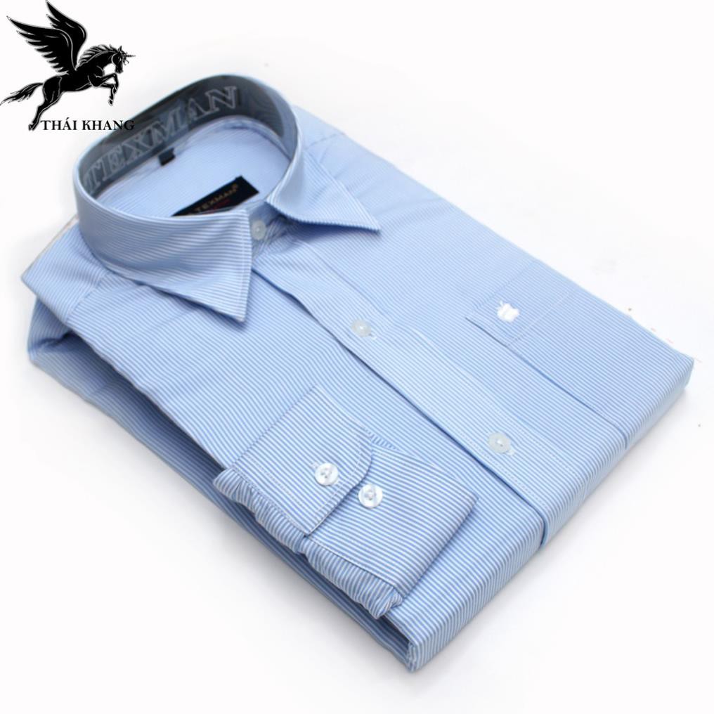 Áo sơ mi dài tay nam trung niên kẻ sọc vải Cotton cao cấp mềm mại bền màu không nhăn không xù lông | BigBuy360 - bigbuy360.vn