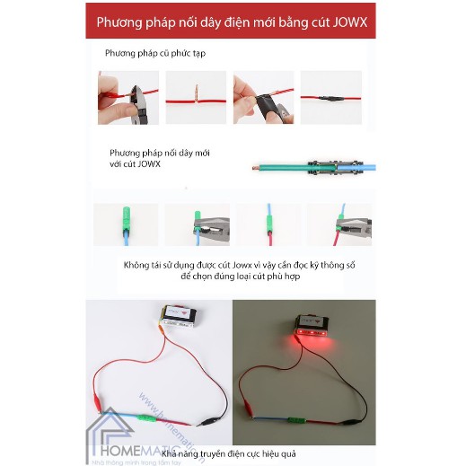 Cút nối thẳng chữ I dây điện đơn Hàn Quốc JOWX [Giá tốt]