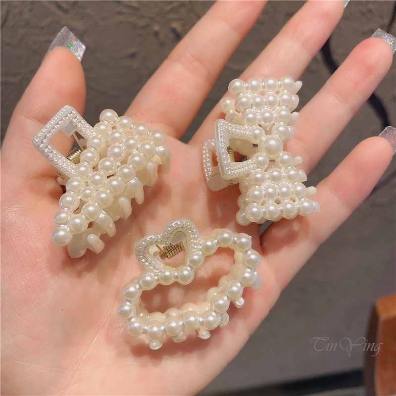 GETNOIVAS Kẹp Tóc Dáng Dài Đính Ngọc Trai Dát Ngọc Trai Giả Nhỏ Gọn Chống Trượt Phong Cách Vintage Tinh Tế