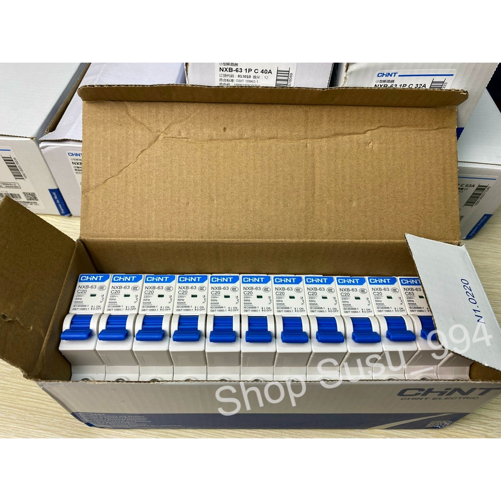 Aptomat Chint NXB-63 1P 20A Dòng Cắt 6kA