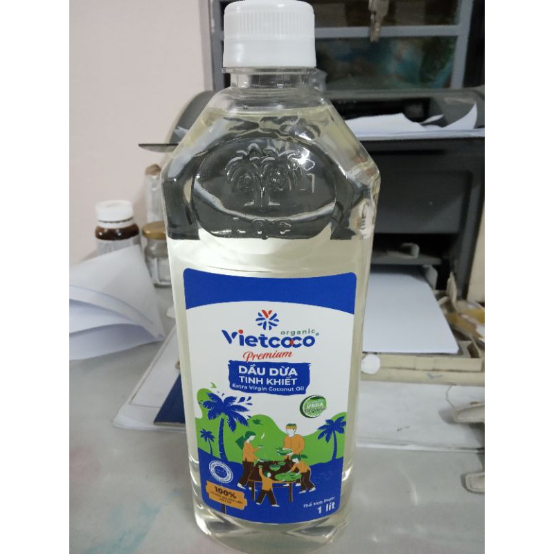  Dầu dừa tình khiết nguyên chất ép lạnh 1000ml Viet coco