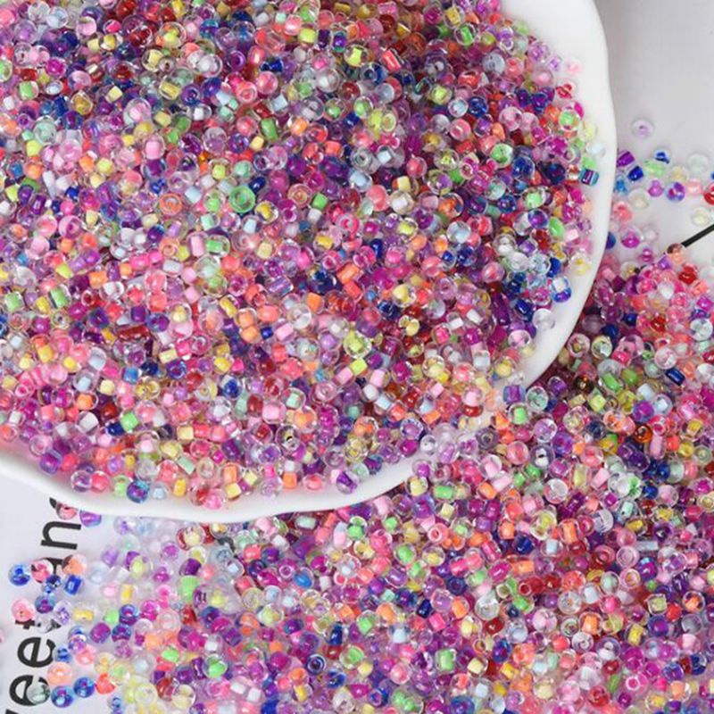 Bộ 500 hạt nhựa màu sắc làm vòng tay, trang trí thủ công