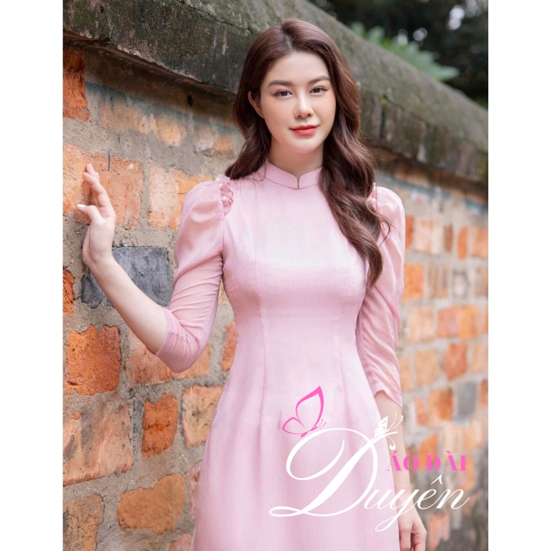 Áo dài cách tân 4 tà đính kết trai trên vai siêu đẹp phù hợp lễ tết