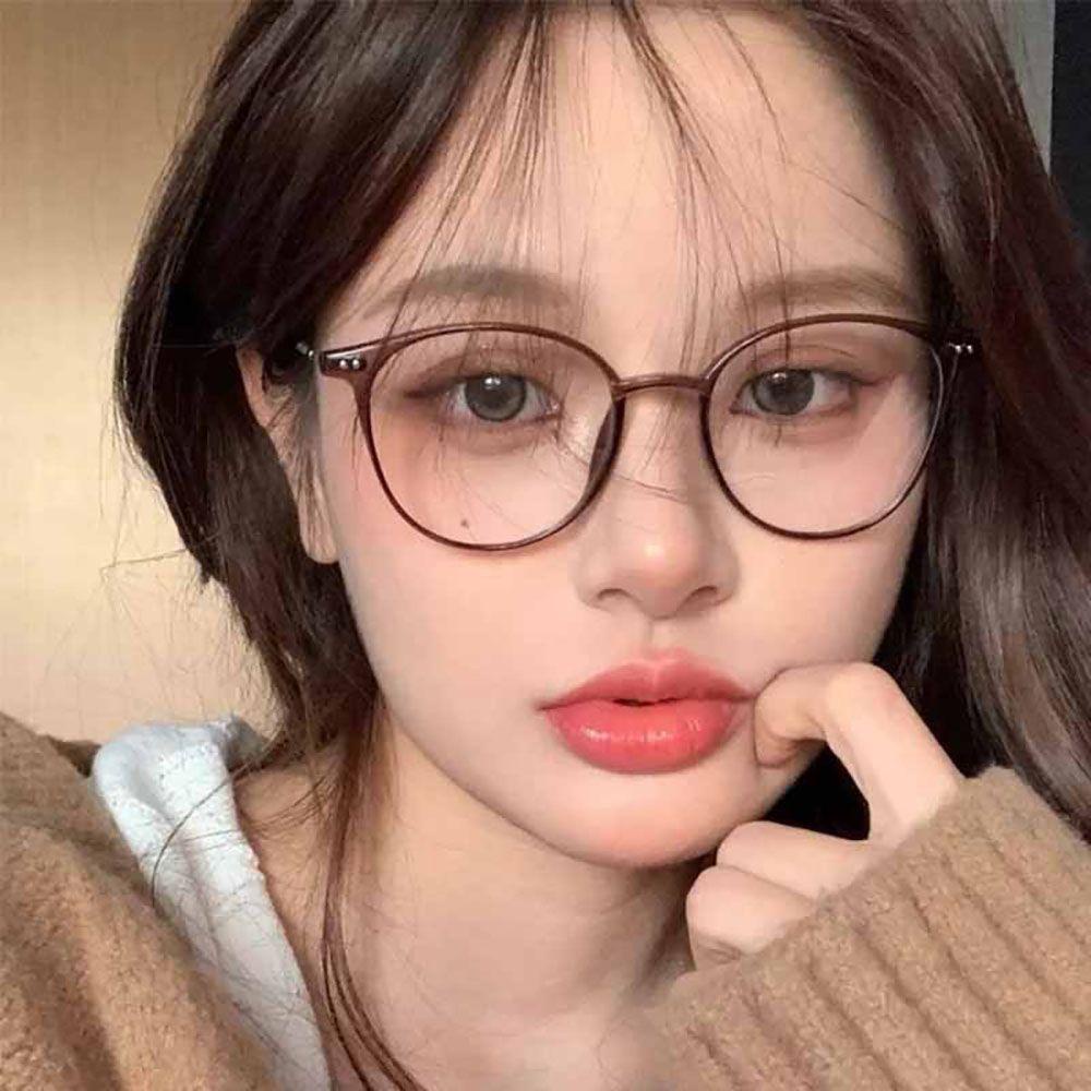 Mắt Kính Gọng Tròn Trong Suốt Chống Ánh Sáng Xanh Phong Cách Retro Dành Cho Nam