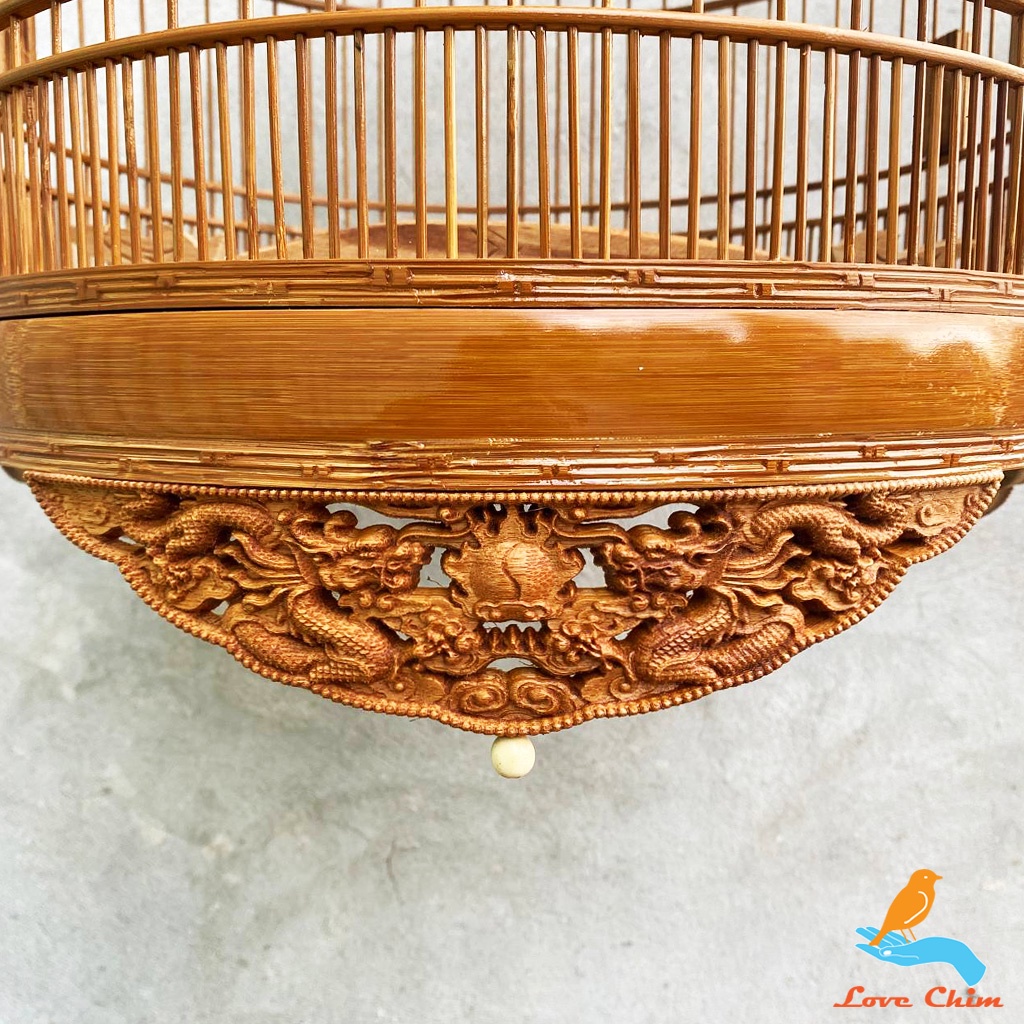 Lồng chim Cu Gáy, Lồng Cu Gáy đục đẹp - chất liệu trúc già , Lồng chim đẹp LOVECHIM