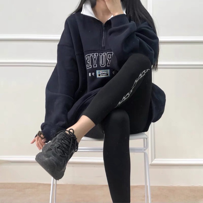 Áo Sweater Nỉ In Chữ FORUYES Cổ Cao Dài Tay Dáng Unisex - Lyza Store | BigBuy360 - bigbuy360.vn