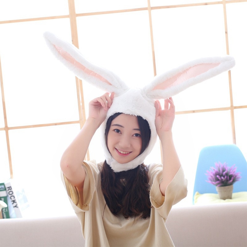 Mũ trùm đầu hình tai thỏ dễ thương cho nam và nữ