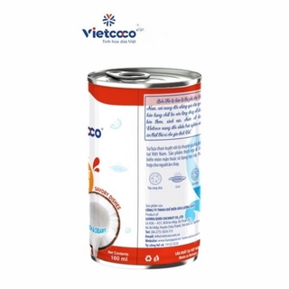 Combo 2 lon nước cốt dừa tươi vietcoco cho món mặn(lon 160ml)
