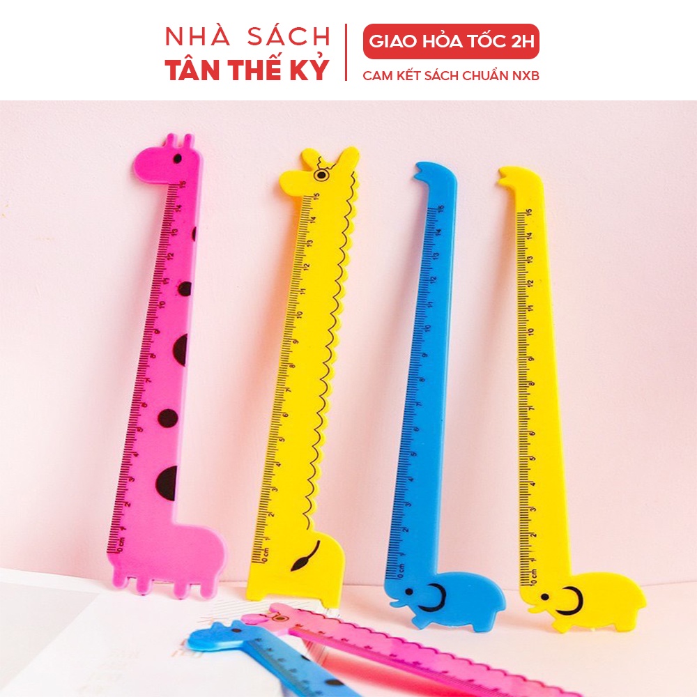 Thước kẻ nhựa Pison 15cm hình thú ngộ nghĩnh