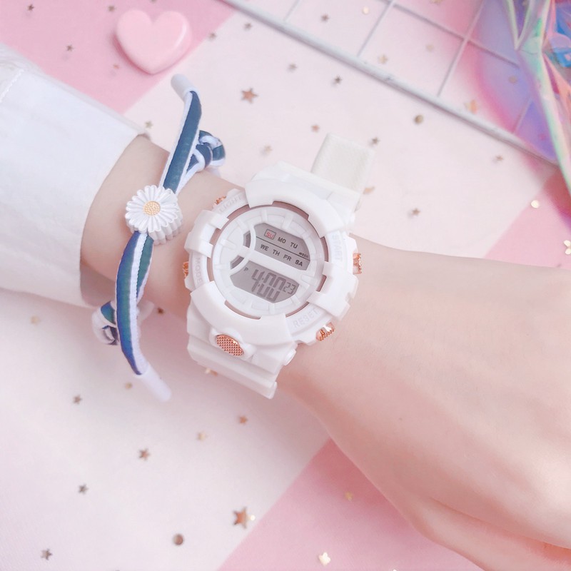 Đồng Hồ Điện Tử Thể Thao Nam Nữ UNISEX AOSUN Dây Iin Hình Hoa Cúc Hot Trend (Tặng Kèm Vòng Tay Hoa Cúc) | BigBuy360 - bigbuy360.vn