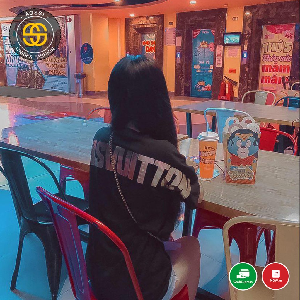 Áo Thun Tay Lỡ Unisex Phản Quang Nam Nữ From Rộng AOSSI - Áo thun phản quang tráng gương kẽm bạc - vải Cotton dày mịn | BigBuy360 - bigbuy360.vn