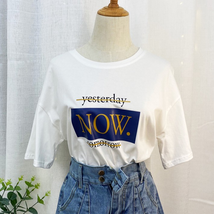 Áo thun tay lỡ vải Cotton form rộng oversize-ATN031
