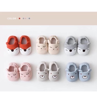 Giày tập đi cho bé trai bé gái GD62 – Giày bông hình thú cotton chống trượt