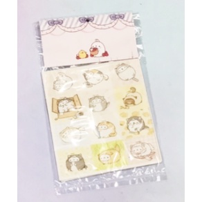 set 6 sticker washi molang S6W4 cute dễ thương hoạt hình ko bế 10x10cm