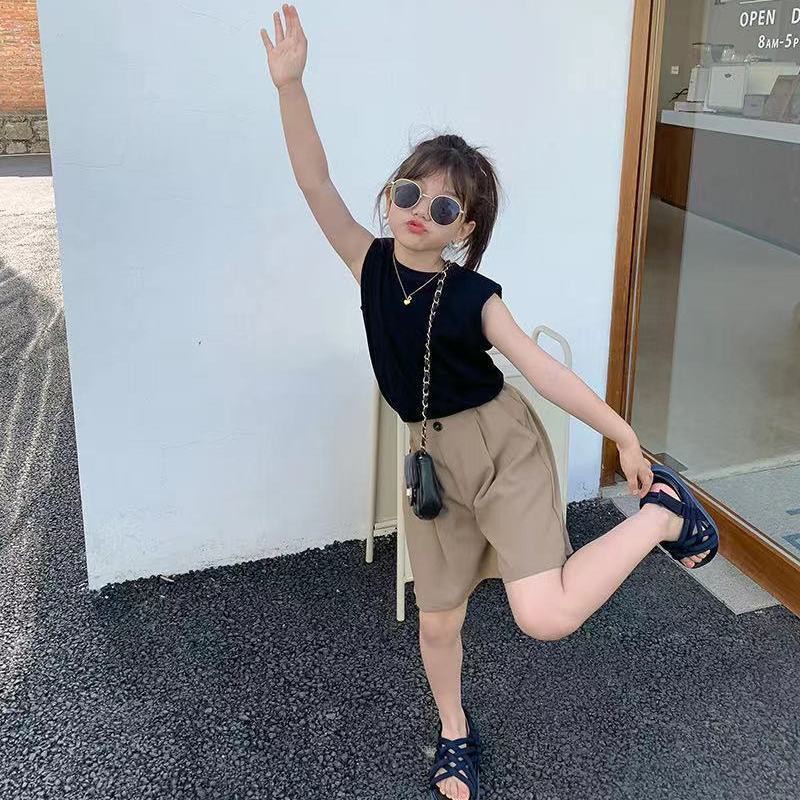 Set Đồ Thể Thao Hai Mảnh Mùa Hè Phong Cách Hàn Quốc Cho Bé Gái 8 Tuổi