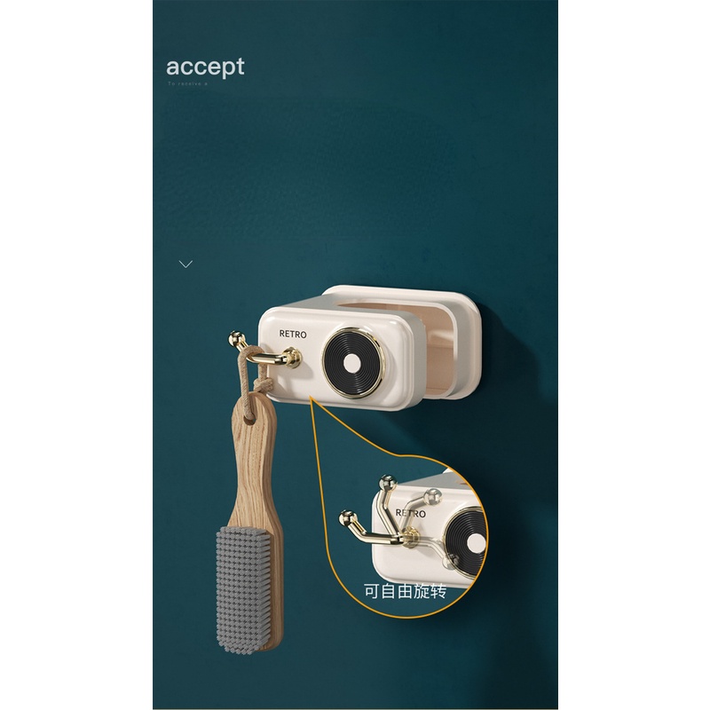 Móc Treo Cây Lau Nhà Gắn Tường Không Cần Khoan Tiện Dụng Sang Trọng