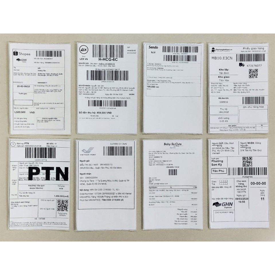 VRG ODJH Máy in Xprinter XP 350B XP 350BM in đơn hàng GHTK bằng điện thoại qua wifi, in tem nhãn và 