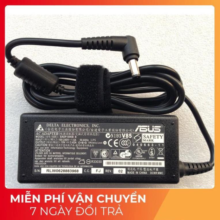 Sạc Laptop Asus X44h , K43e , K42 , K53e , X401A kích thước chân sạc thường to 5.5mm*2.5mm