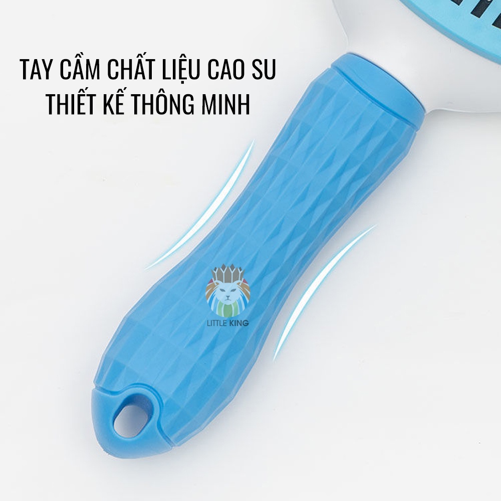 Lược chải lông cho chó mèo có nút bấm lấy lông chết thông minh Little King pet shop