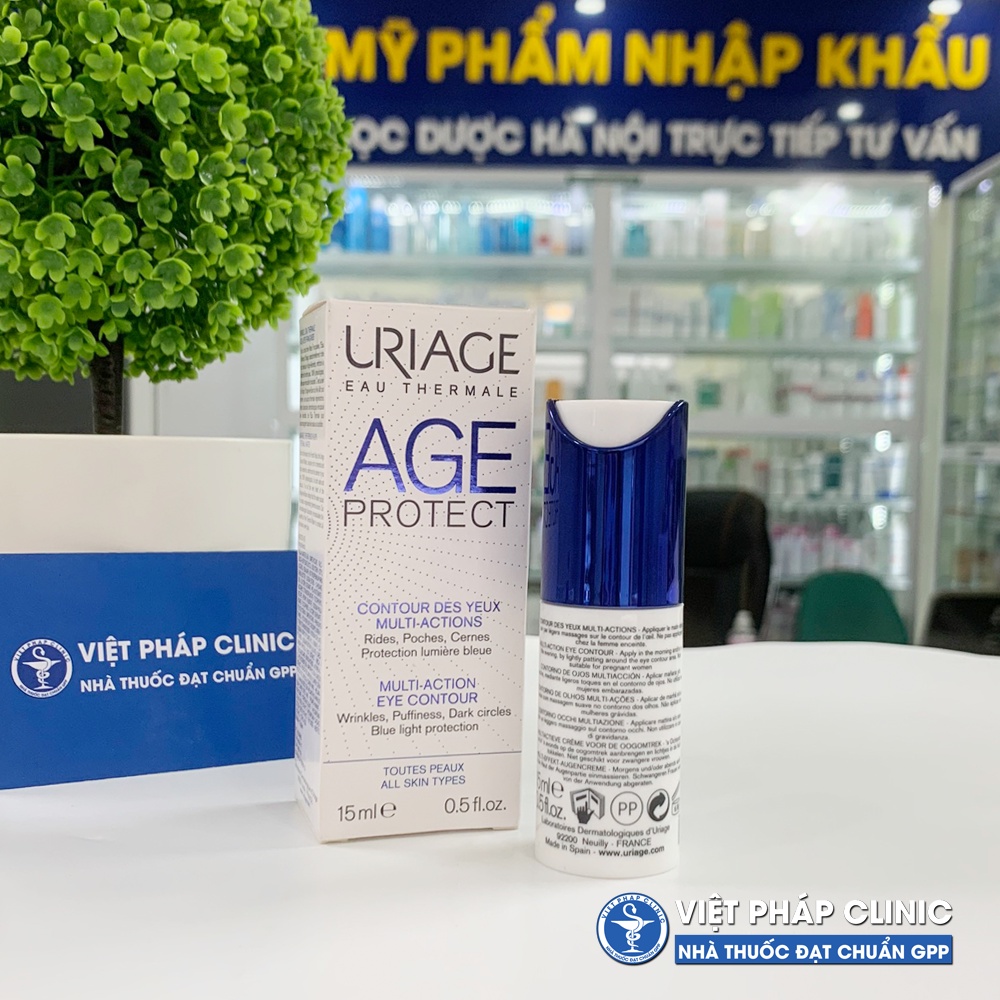 Kem mắt Uriage chống nhăn da, giảm quầng thâm mắt Uriage Age Protect Multi-Action Eye Contour 15ml