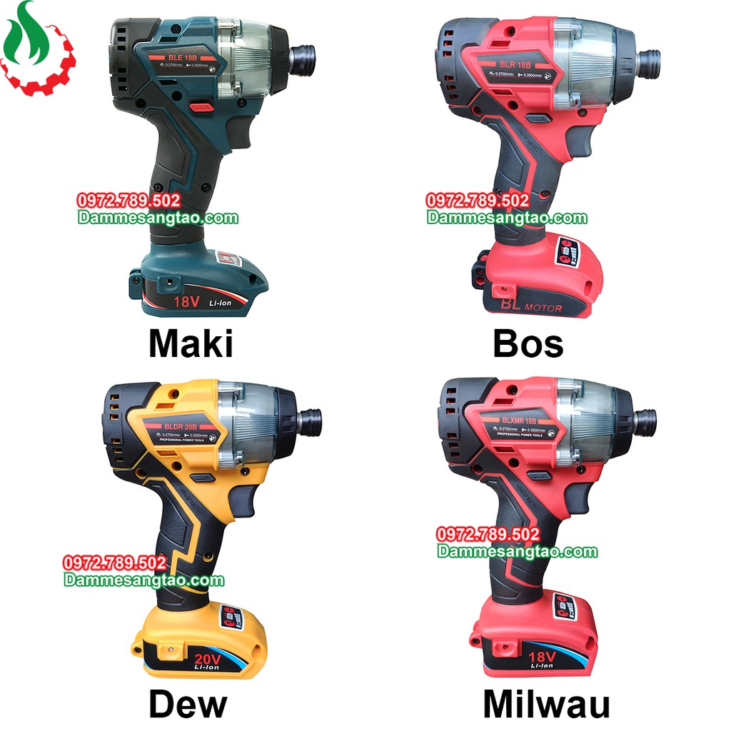 DMST Thân máy bắn vít dùng pin cao cấp 18V dùng pin Makita Bosch Dewalt Milwaukee