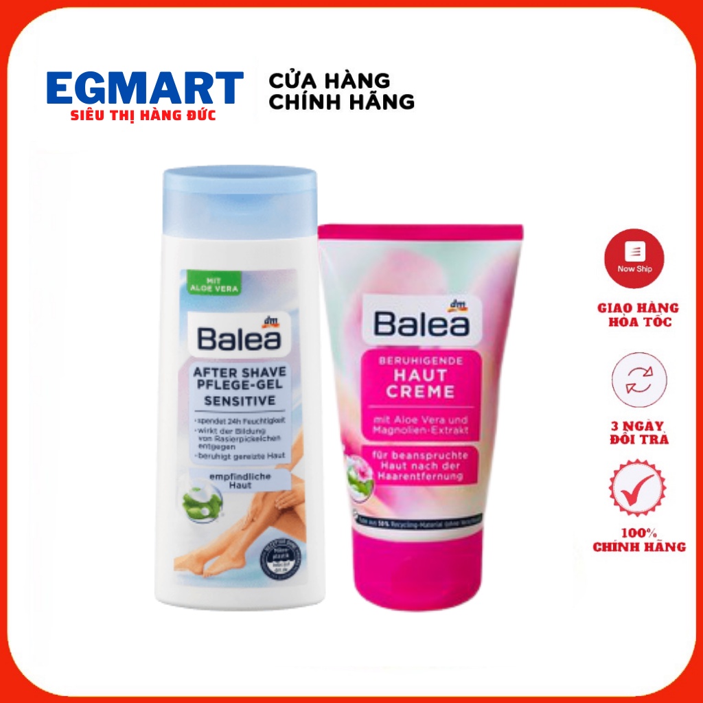 Kem dưỡng sau wax sau tẩy lông Balea, ức chế mọc lông - Nội địa Đức Đủ Bill