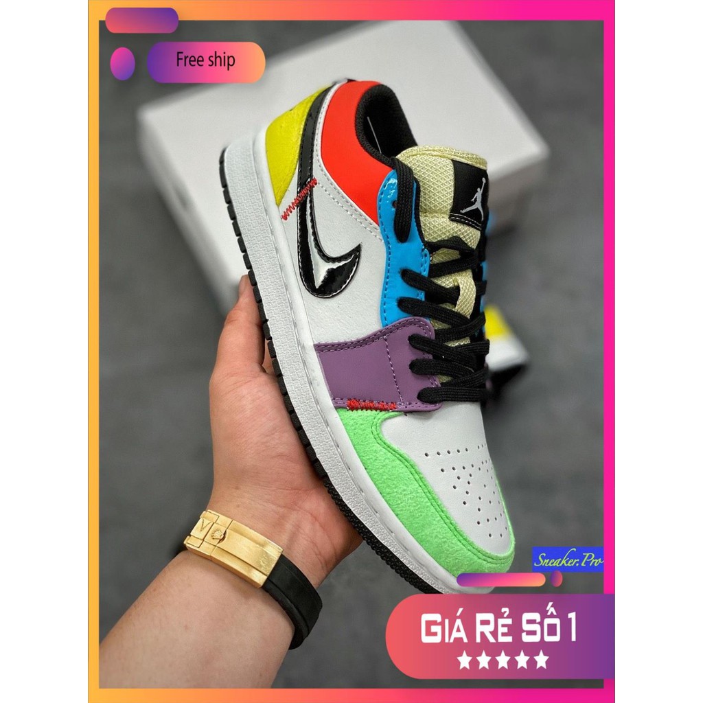 ( FULL BOX ) Giày thể thao AIR Jordan 1 Low SE Multi-Color (W) cổ thấp siêu đẹp cho nam và nữ siêu đẹp