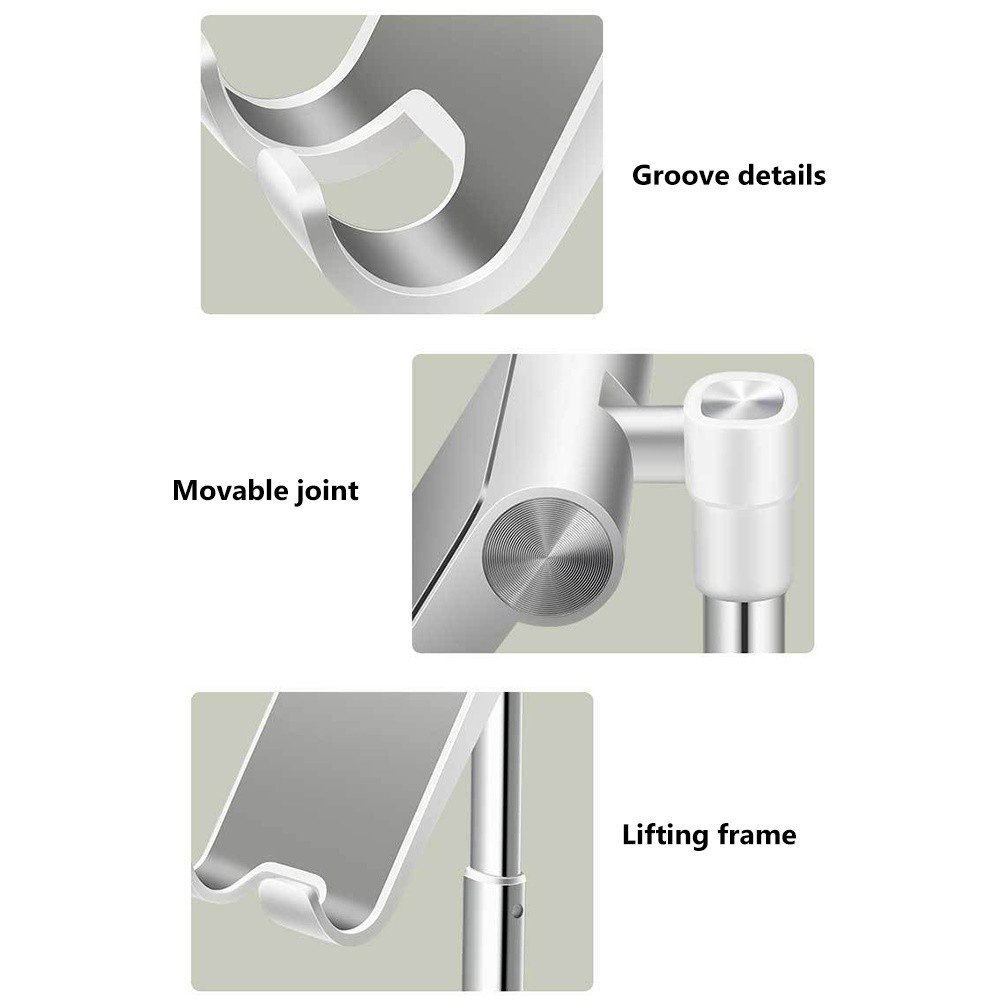 Giá Đỡ Điện Thoại Di Động Để Bàn Bằng Nhôm Ổn Định Cho ios &amp; Android