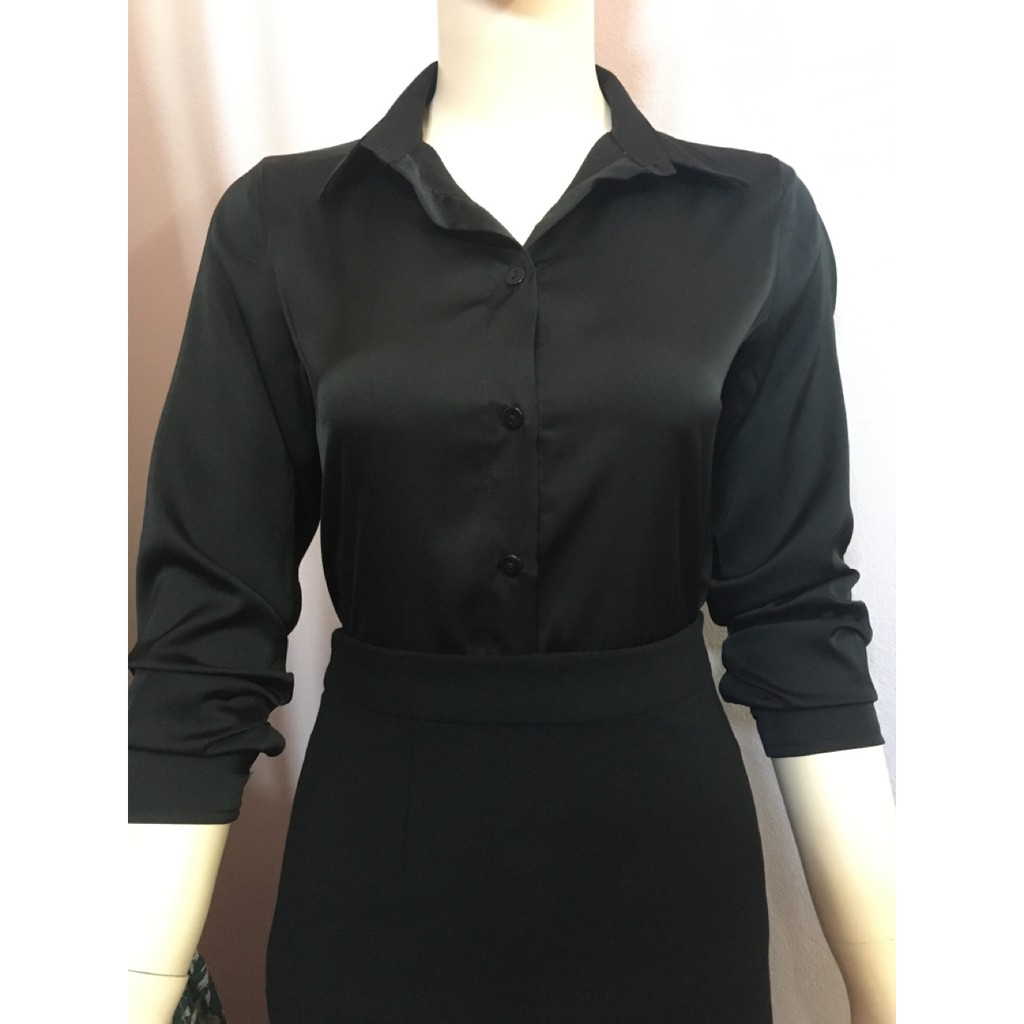 Áo sơ mi nữ Lụa Bóng Hàn | BigBuy360 - bigbuy360.vn