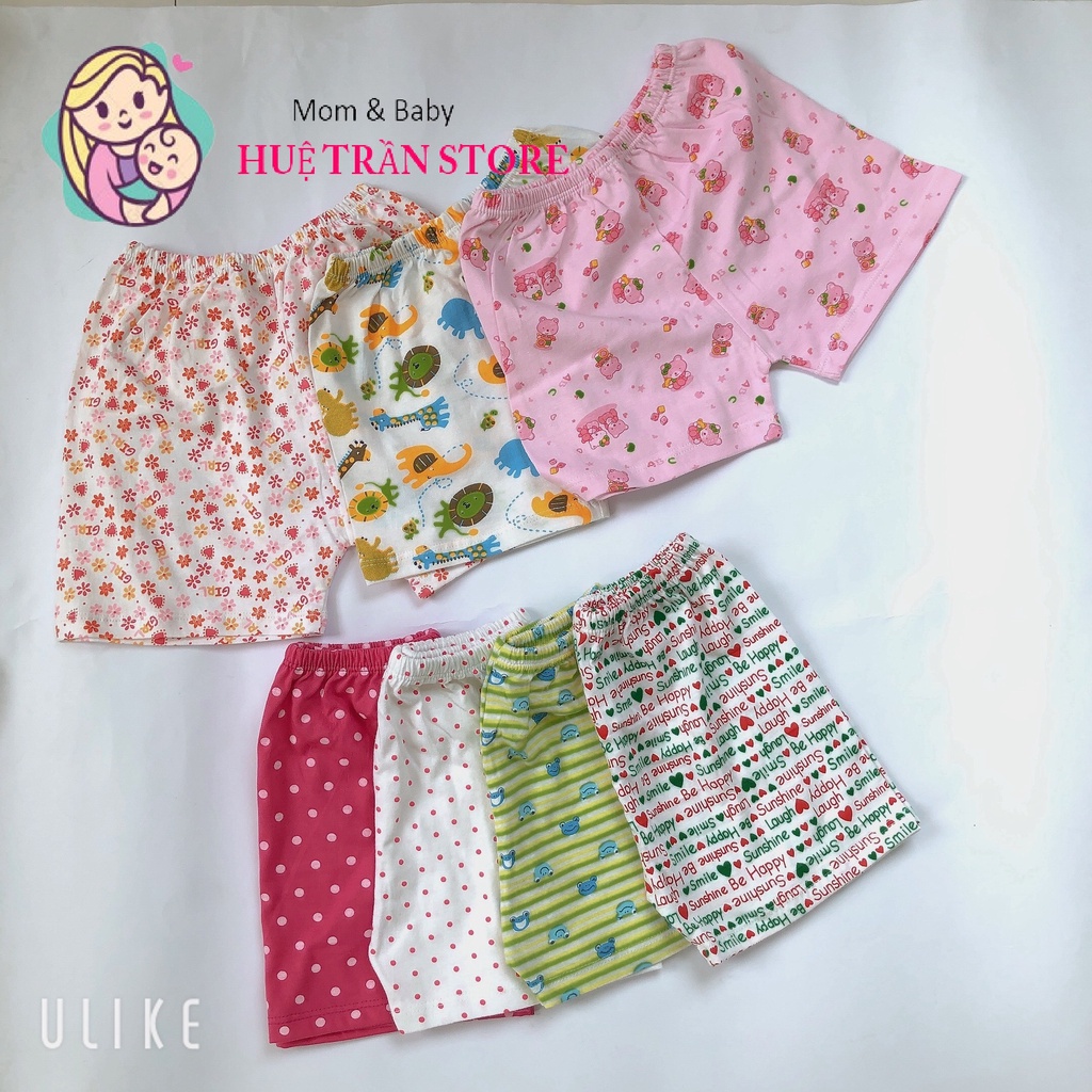Quần đùi cho bé cotton 100% co giãn 4 chiều loại đẹp _ bé trai bé gái từ 5- 15 kg