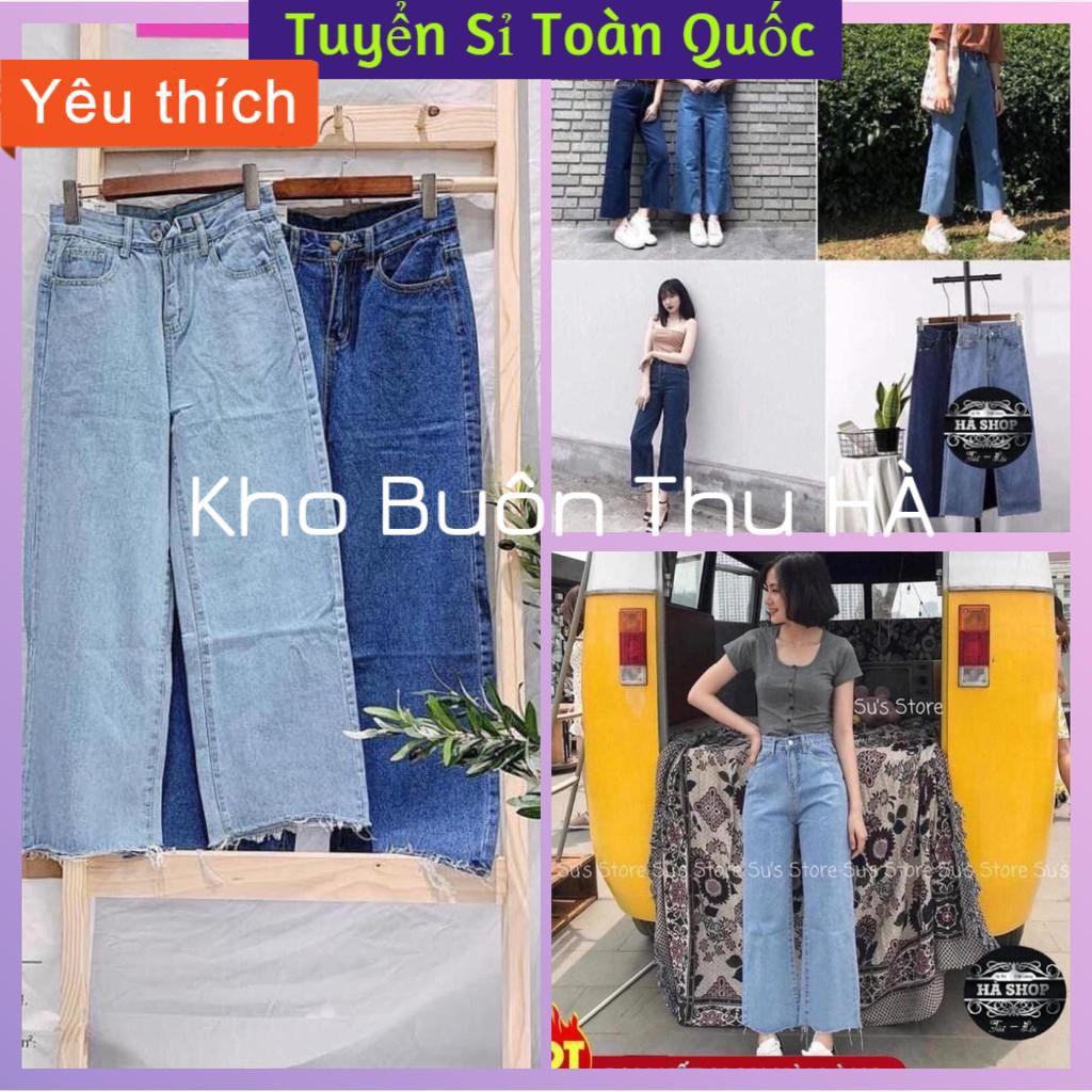 [Có Video+ Ảnh Thật] Quần Jean ống rộng  - Chất Liệu Jean cao cấp / Sẵn 2 màu | BigBuy360 - bigbuy360.vn