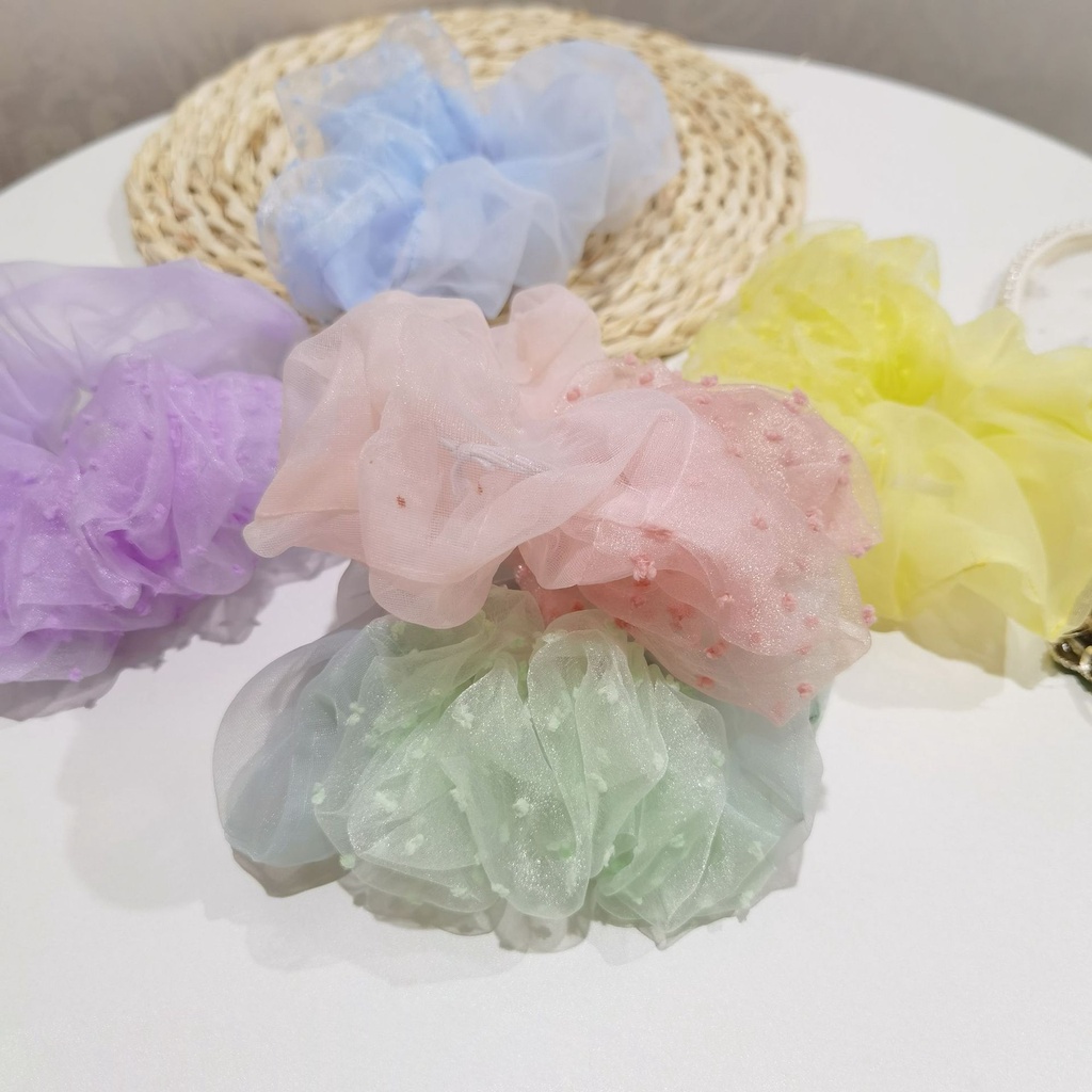 Dây buộc tóc scrunchies size lớn dễ thương HD137