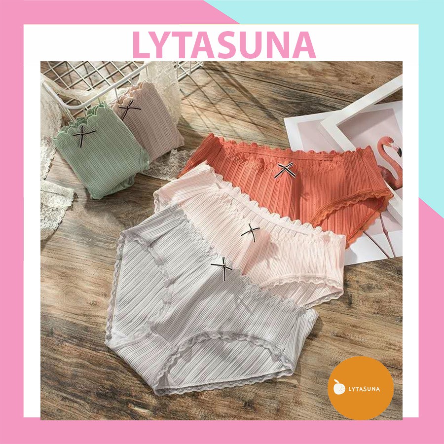 [Mã 12FASHIONSALE1 giảm 10K đơn 50K] Quần Lót Nữ Cotton Gân Tăm Viền Ren Chống Lộ Thoáng Mát Kháng Khuẩn Cao Cấp QC11 | BigBuy360 - bigbuy360.vn