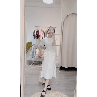 ĐẦM TRẮNG CỔ TRÒN RÚT DÂY ĐUÔI CÁ