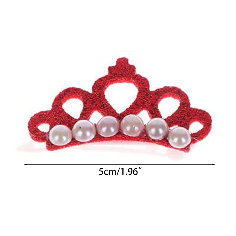 Kẹp Tóc Hình Vương Miện Đính Ngọc Trai Giả Thời Trang Cho Thú Cưng