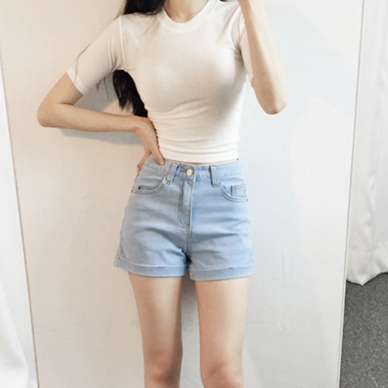 Áo croptop Madela, Áo croptop nữ tay ngắn dáng ôm body chất liệu vải cotton bozip