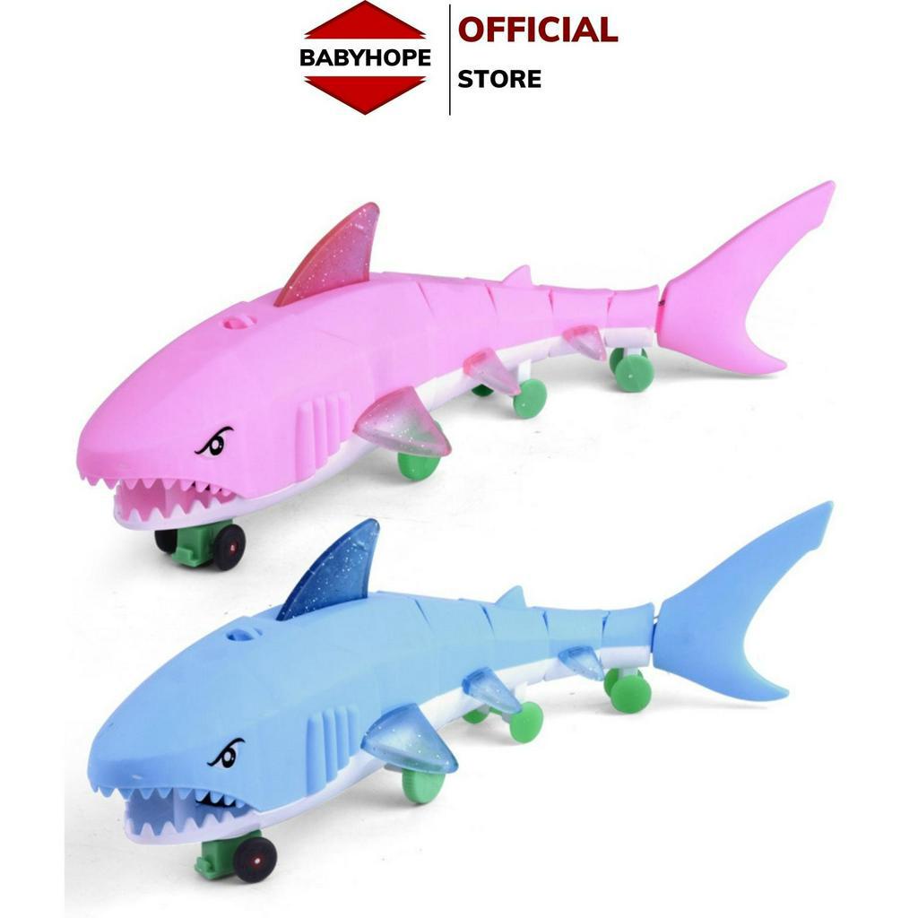 Đồ chơi cá mập chạy pin hát baby shark dành cho bé thích xe mô hình