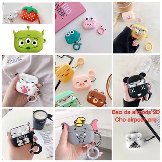 Vỏ bảo vệ bao đựng tai nghe/Case air p.od Pro 2D hình CUTE - kèm móc khoá