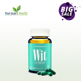 Thuốc bổ mắt WIT tăng cường thị lực - giảm mỏi mắt - bảo vệ mắt sáng (Hộp 30 viên) [CHÍNH HÃNG]
