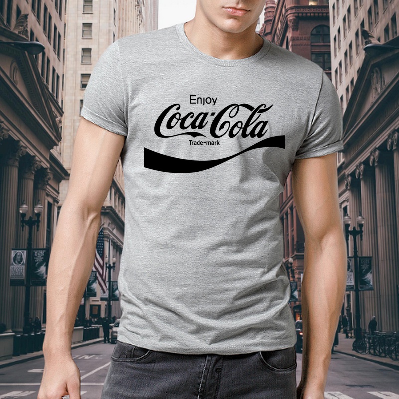 Áo Thun Tay Ngắn In Hình Coca Cola Thời Trang Cho Nam