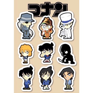 Sticker conan 30 cái ép lụa khác nhau / hình dán thám tử lừng danh conan