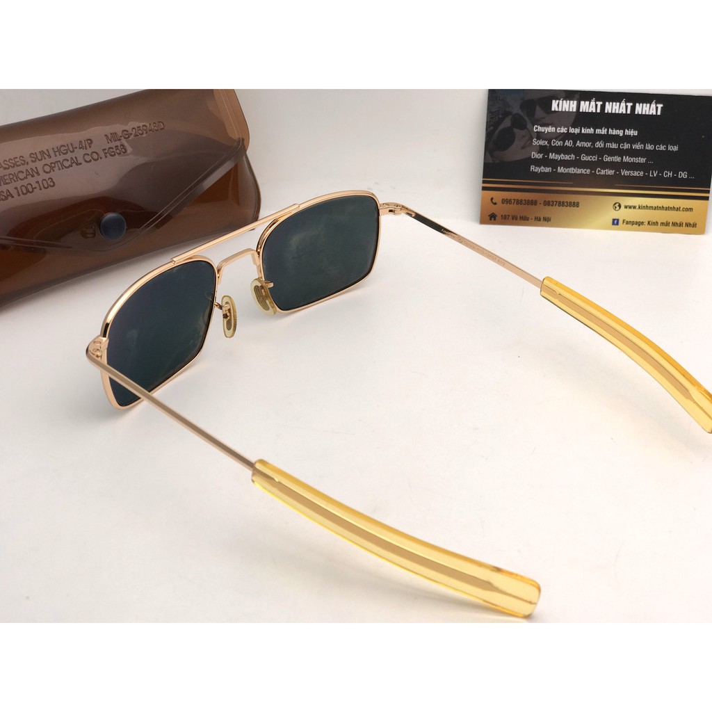 Kính cơn AO nam cao cấp - Mắt vuông - Khắc chìm 12k American | BigBuy360 - bigbuy360.vn